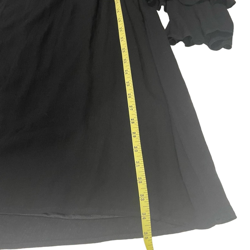 L Love Womens Flowy Dress Size S Black 100% Rayon Lined Lace-Up Neckline - Picture 11 of 11